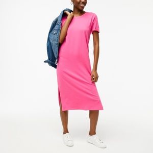 J.Crew Pink Midi T-shirt Dress - NWT
